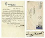 Stan Laurel Letter Signed With His Full Signature, Stan Laurel -- ...Its very difficult to say which film I liked best - its like asking someone with I2 kids, which they like best!...